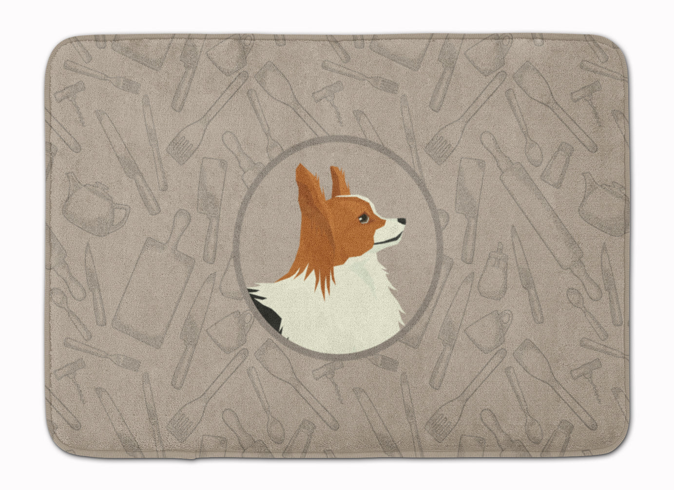 Papillon In the Kitchen Memory Foam Kitchen Mat Machine Washable Anti-Fatigue Cushion Comfort Bath or Kitchen Rug