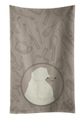 Poodle In the Kitchen Kitchen Towel Velour Plush Front and Cotton Loop Back Machine Washable