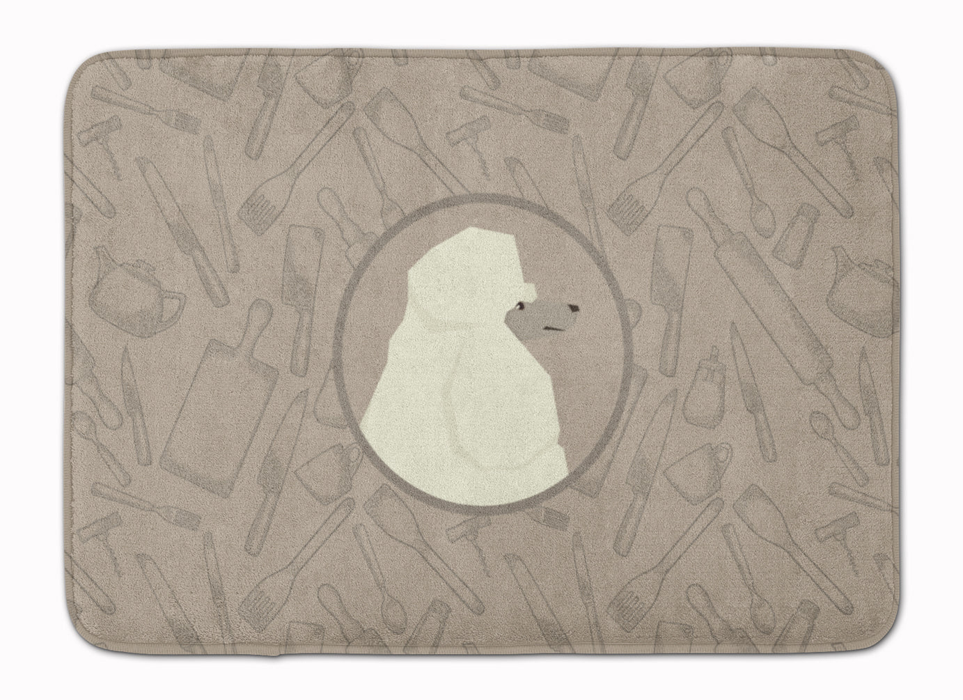 Poodle In the Kitchen Memory Foam Kitchen Mat Machine Washable Anti-Fatigue Cushion Comfort Bath or Kitchen Rug