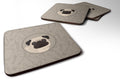Pug In the Kitchen Foam Coasters Set of 4 Cup Coasters for Indoor Outdoor, Tabletop Protection, Anti Slip, Mouse pad Material