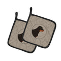 Rottweiler In the Kitchen Pot Holder Set of 2 Heat Resistant Quilted Hot Pads 7.5 x 7.5 Inch, Insulated Kitchen Trivets for Cooking & Baking