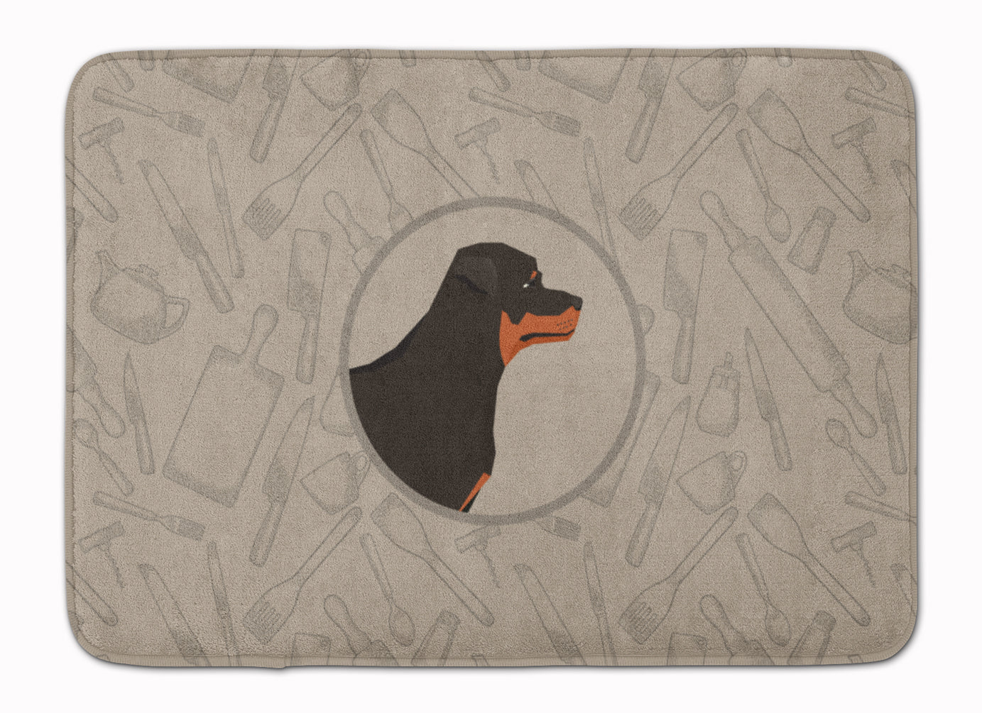 Rottweiler In the Kitchen Memory Foam Kitchen Mat Machine Washable Anti-Fatigue Cushion Comfort Bath or Kitchen Rug