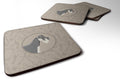 Schnauzer In the Kitchen Foam Coasters Set of 4 Cup Coasters for Indoor Outdoor, Tabletop Protection, Anti Slip, Mouse pad Material