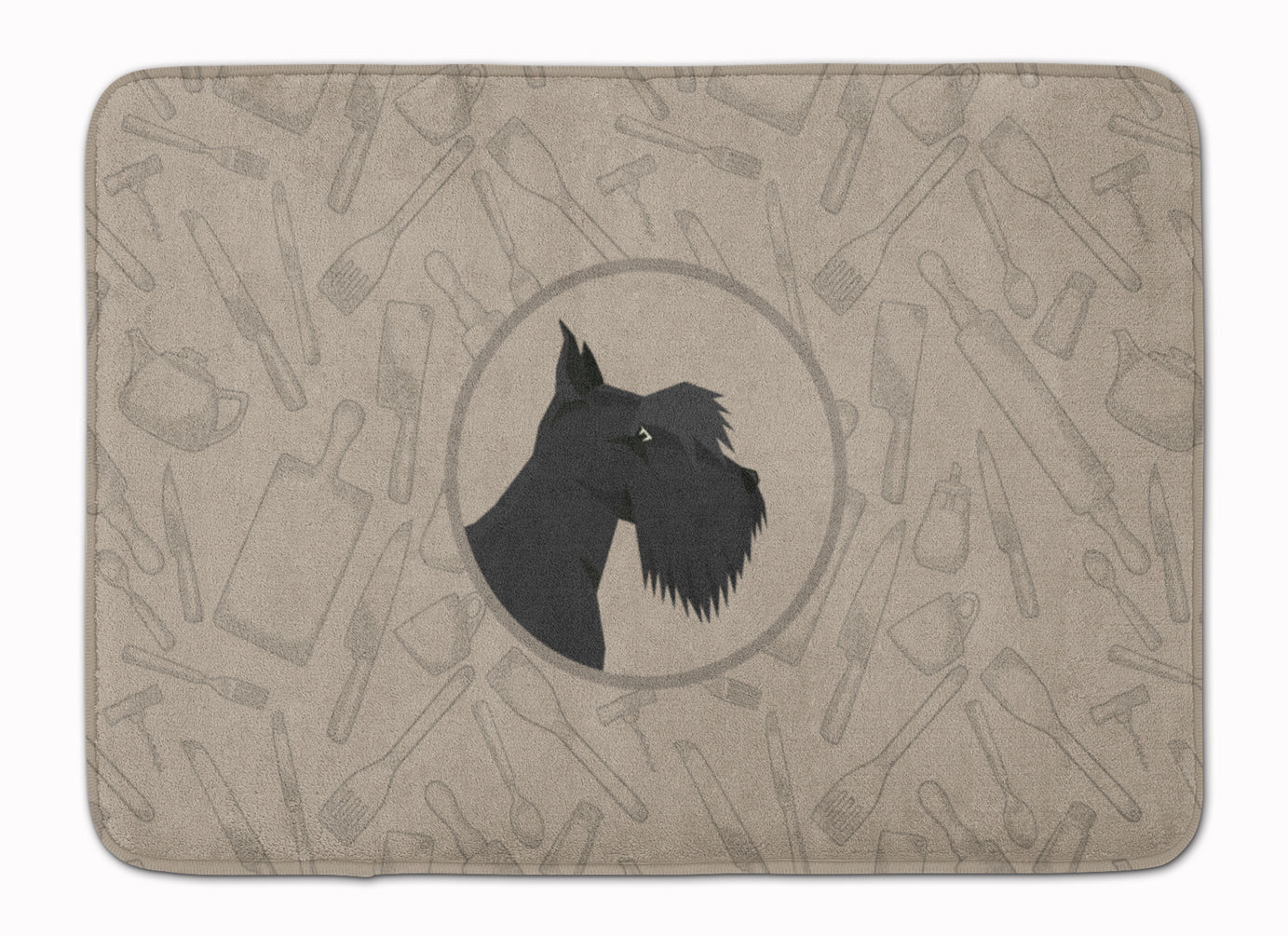 Scottish Terrier In the Kitchen Memory Foam Kitchen Mat Machine Washable Anti-Fatigue Cushion Comfort Bath or Kitchen Rug