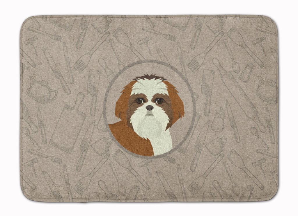 Shih Tzu In the Kitchen Memory Foam Kitchen Mat Machine Washable Anti-Fatigue Cushion Comfort Bath or Kitchen Rug