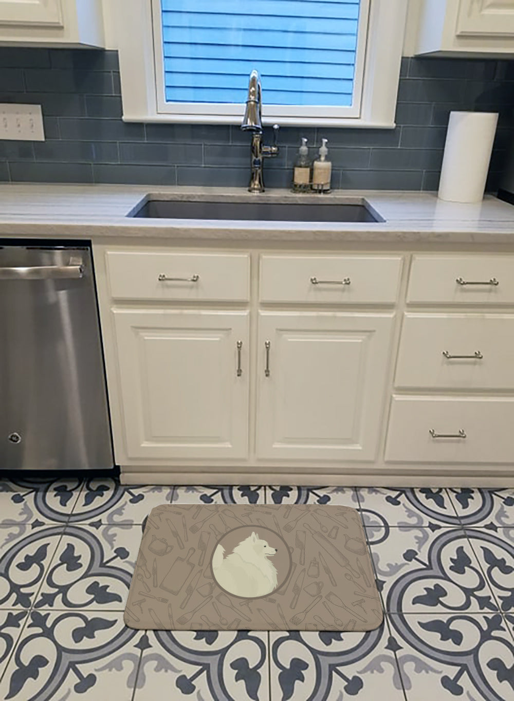 Spitz In the Kitchen Memory Foam Kitchen Mat Machine Washable Anti-Fatigue Cushion Comfort Bath or Kitchen Rug