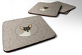 Toy Fox Terrier In the Kitchen Foam Coasters Set of 4 Cup Coasters for Indoor Outdoor, Tabletop Protection, Anti Slip, Mouse pad Material