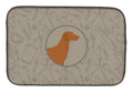 Vizsla In the Kitchen Dish Drying Mat Absorbent Dish Drying Mat Pad for Kitchen Counter Dish Drainer Mat for Countertop, 14 x 21", Multicolor