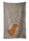 Vizsla In the Kitchen Kitchen Towel Velour Plush Front and Cotton Loop Back Machine Washable