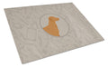 Vizsla In the Kitchen Cutting Board Tempered Glass Kitchen Cutting Surface, Heat Resistant Chopping, Non-Slip Feet, Food Prep & Serving