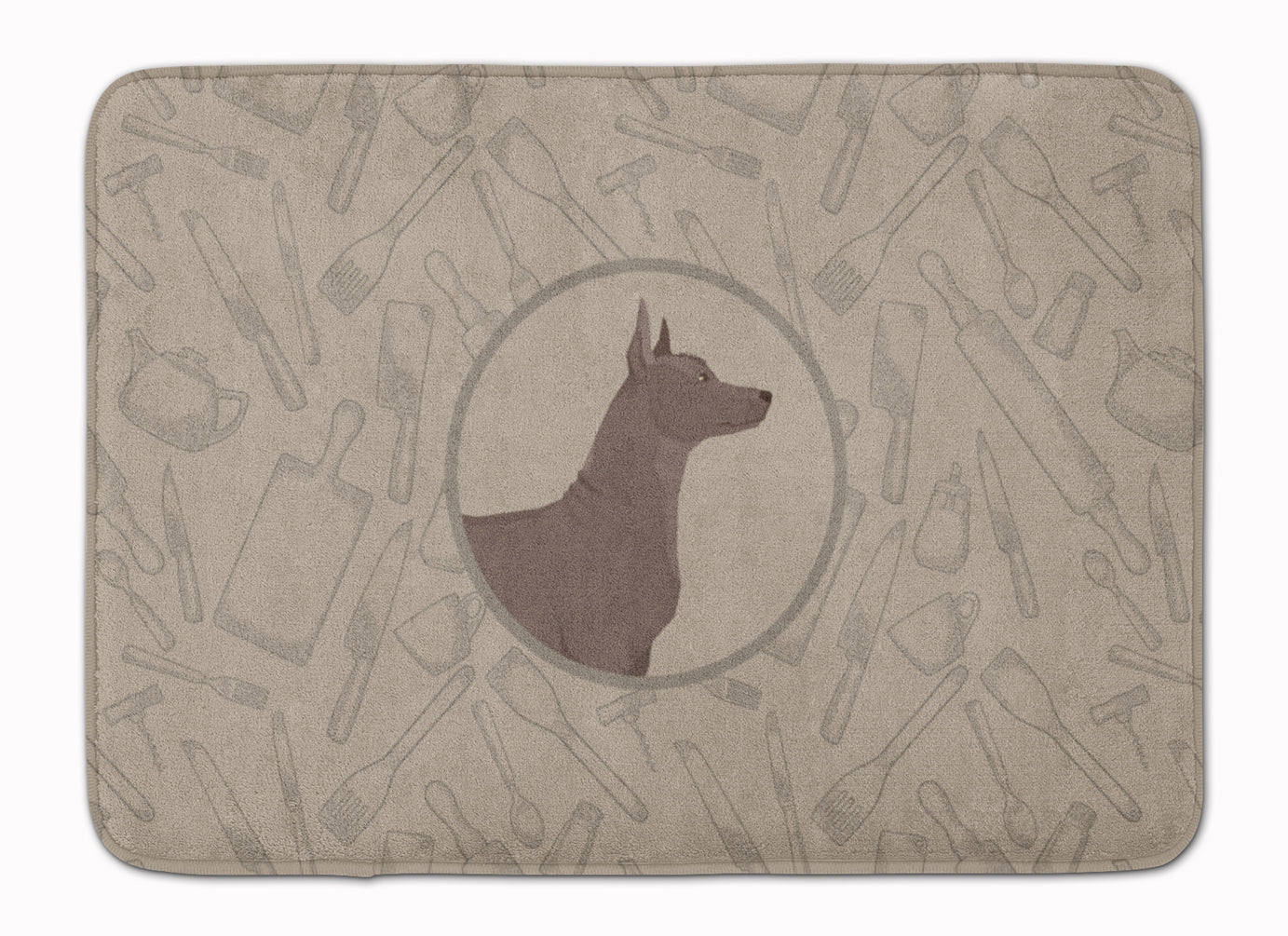 Mexican Hairless Dog Xolo In the Kitchen Memory Foam Kitchen Mat Machine Washable Anti-Fatigue Cushion Comfort Bath or Kitchen Rug