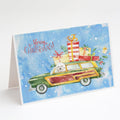 Merry Christmas Bichon Frisé Greeting Cards Pack of 8 Blank Cards with Envelopes Whimsical A7 Size 5x7