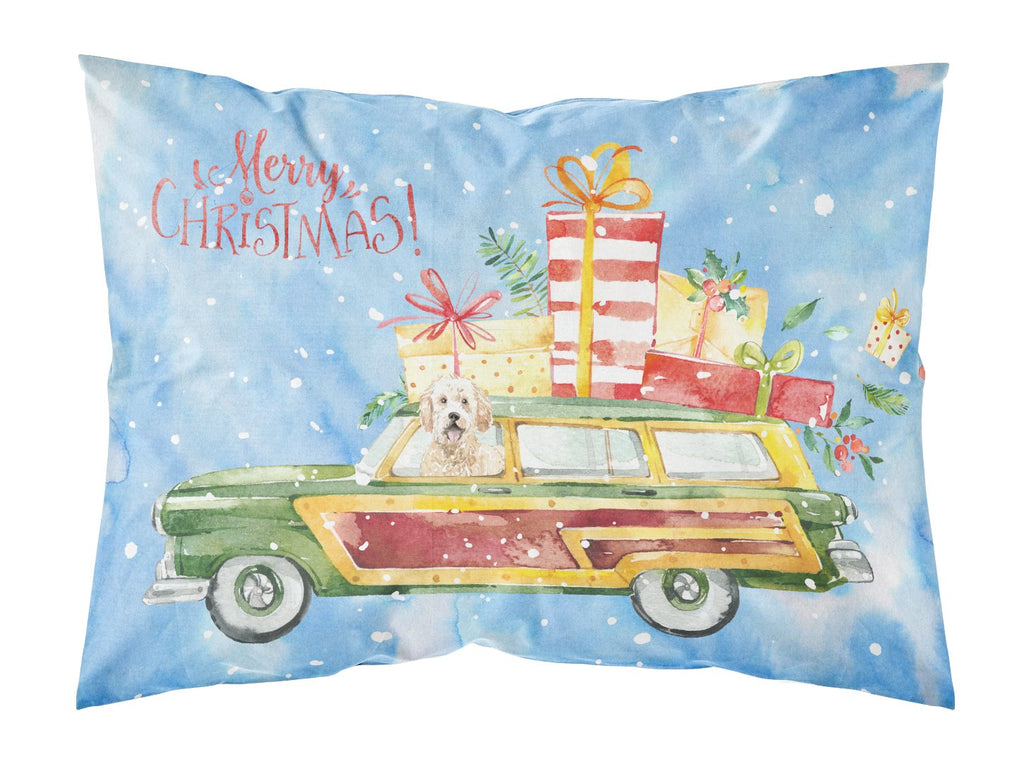 Merry Christmas Goldendoodle Standard Pillowcase Lightweight Super Soft Easy Care Decorative Artwork Pillowcase, Standard