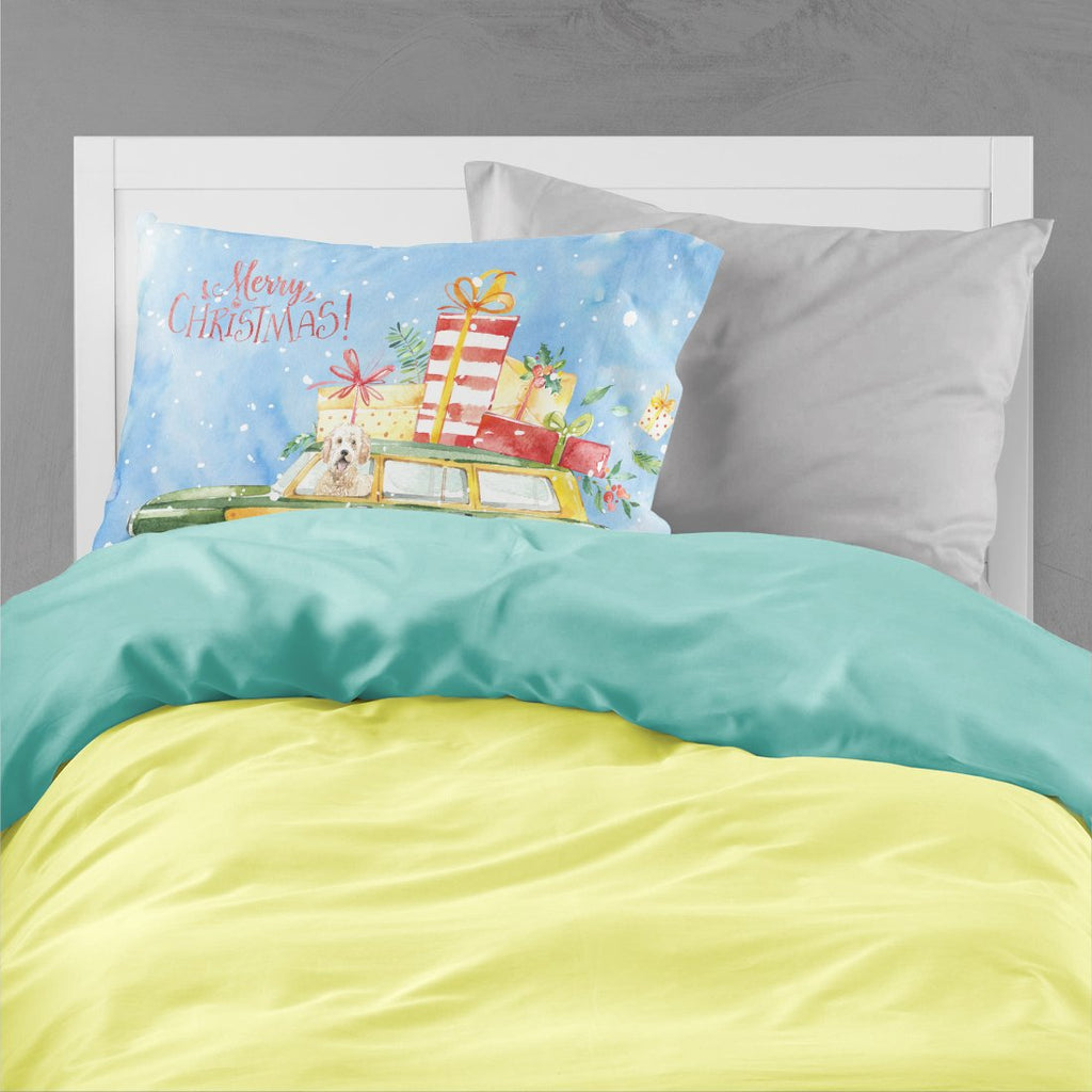 Merry Christmas Goldendoodle Standard Pillowcase Lightweight Super Soft Easy Care Decorative Artwork Pillowcase, Standard