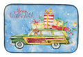 Merry Christmas Vizsla Dish Drying Mat Absorbent Dish Drying Mat Pad for Kitchen Counter Dish Drainer Mat for Countertop, 14 x 21", Multicolor
