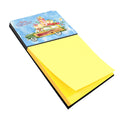Merry Christmas Vizsla Watercolor Sticky Note Holder Refillable Dispenser Desk Accessory 3x3 Pad Gift