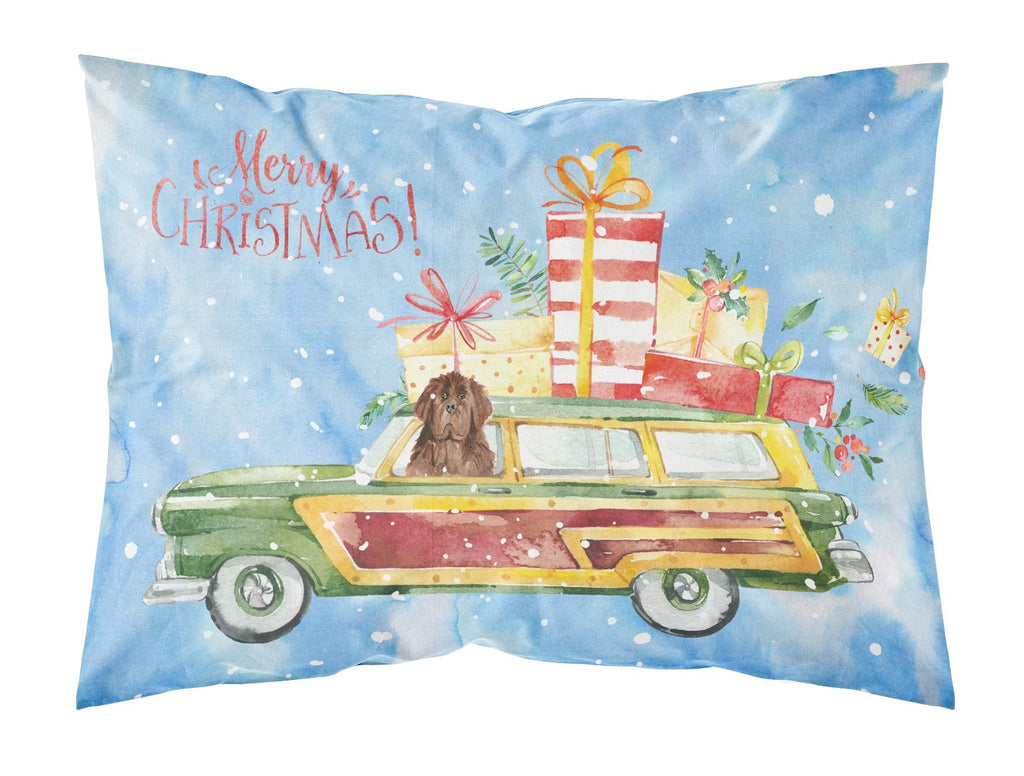 Merry Christmas Newfoundland Standard Pillowcase Lightweight Super Soft Easy Care Decorative Artwork Pillowcase, Standard