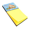 Merry Christmas Newfoundland Watercolor Sticky Note Holder Refillable Dispenser Desk Accessory 3x3 Pad Gift