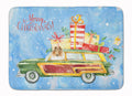 Merry Christmas Collie Memory Foam Kitchen Mat Machine Washable Anti-Fatigue Cushion Comfort Bath or Kitchen Rug