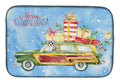 Merry Christmas Schnauzer #2 Dish Drying Mat Absorbent Dish Drying Mat Pad for Kitchen Counter Dish Drainer Mat for Countertop, 14 x 21", Multicolor