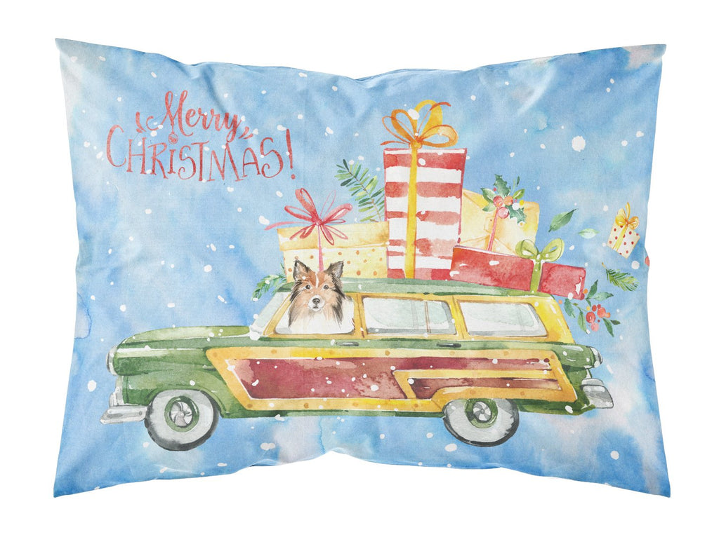 Merry Christmas Sheltie Standard Pillowcase Lightweight Super Soft Easy Care Decorative Artwork Pillowcase, Standard
