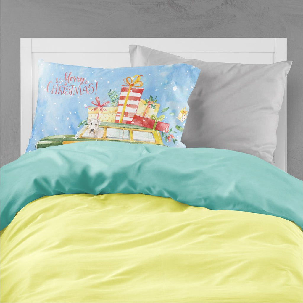Merry Christmas Wheaten Terrier Standard Pillowcase Lightweight Super Soft Easy Care Decorative Artwork Pillowcase, Standard