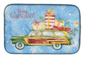 Merry Christmas Champagne Cockapoo Dish Drying Mat Absorbent Dish Drying Mat Pad for Kitchen Counter Dish Drainer Mat for Countertop, 14 x 21", Multicolor
