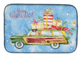 Merry Christmas Great Dane Dish Drying Mat Absorbent Dish Drying Mat Pad for Kitchen Counter Dish Drainer Mat for Countertop, 14 x 21", Multicolor