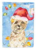 Christmas Lights Cairn Terrier House Flag 28x40 Porch Sleeve Pole Decorative Outside Yard Banner Artwork Wall Hanging, Polyester