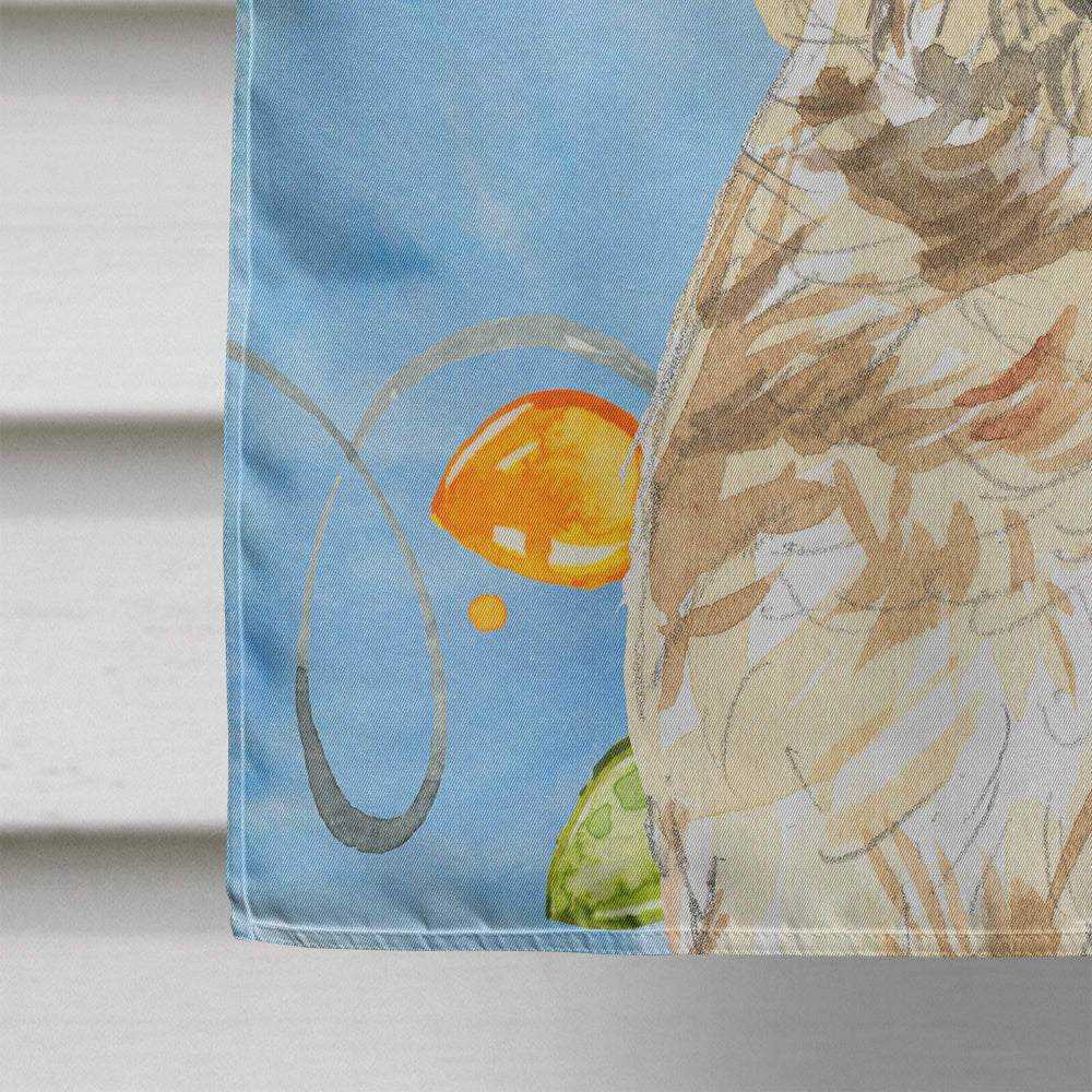 Christmas Lights Cairn Terrier House Flag 28x40 Porch Sleeve Pole Decorative Outside Yard Banner Artwork Wall Hanging, Polyester