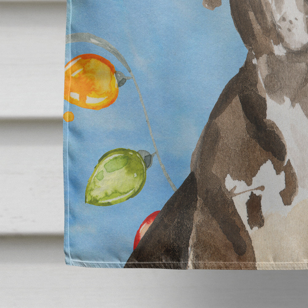 Christmas Lights Catahoula Leopard Dog House Flag 28x40 Porch Sleeve Pole Decorative Outside Yard Banner Artwork Wall Hanging, Polyester