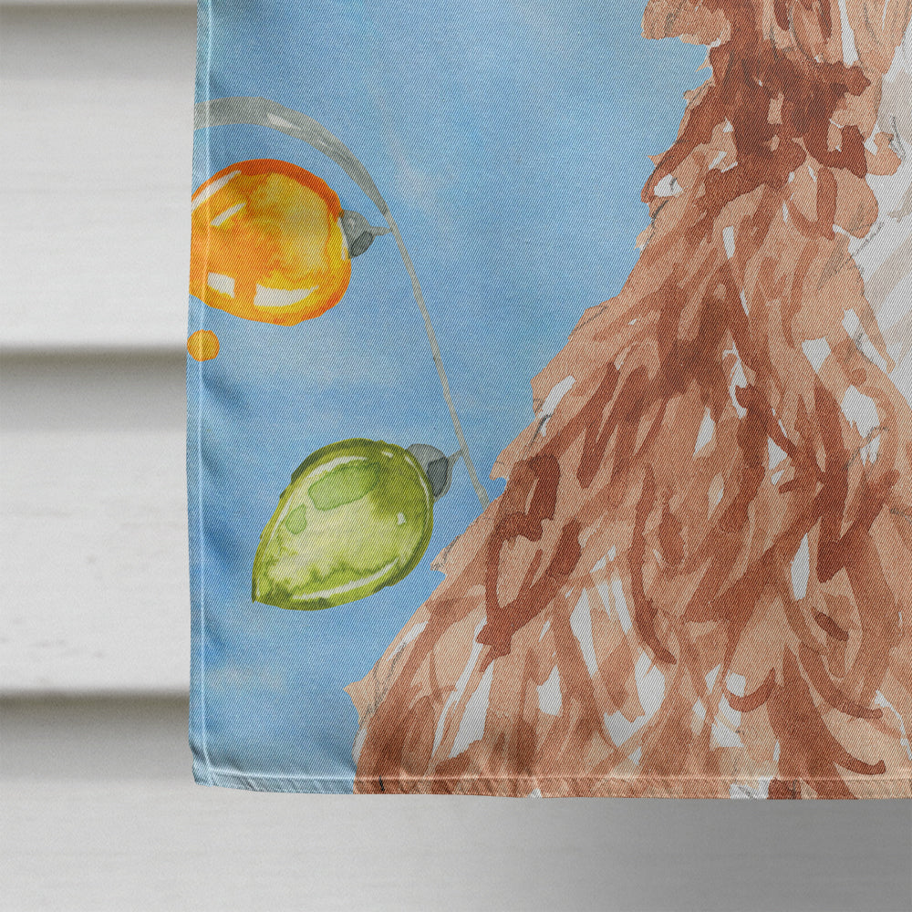 Christmas Lights Cavapoo House Flag 28x40 Porch Sleeve Pole Decorative Outside Yard Banner Artwork Wall Hanging, Polyester