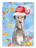 Christmas Lights Irish Wolfhound House Flag 28x40 Porch Sleeve Pole Decorative Outside Yard Banner Artwork Wall Hanging, Polyester