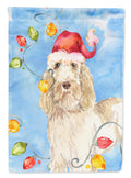 Christmas Lights Spinone Italiano House Flag 28x40 Porch Sleeve Pole Decorative Outside Yard Banner Artwork Wall Hanging, Polyester