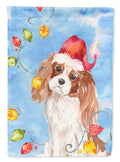 Christmas Lights Blenheim Cavalier Spaniel House Flag 28x40 Porch Sleeve Pole Decorative Outside Yard Banner Artwork Wall Hanging, Polyester