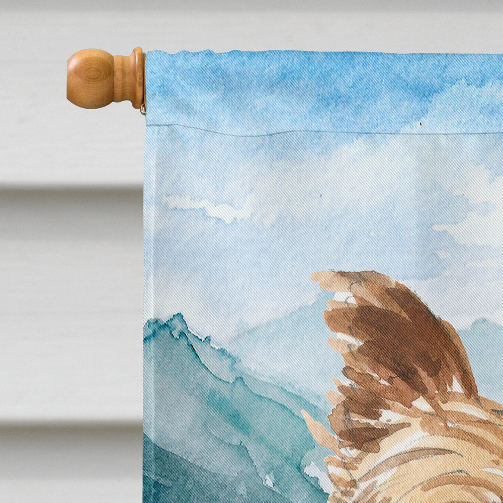 Mountian Flowers Yorkshire Terrier Yorkie House Flag 28x40 Porch Sleeve Pole Decorative Outside Yard Banner Artwork Wall Hanging, Polyester
