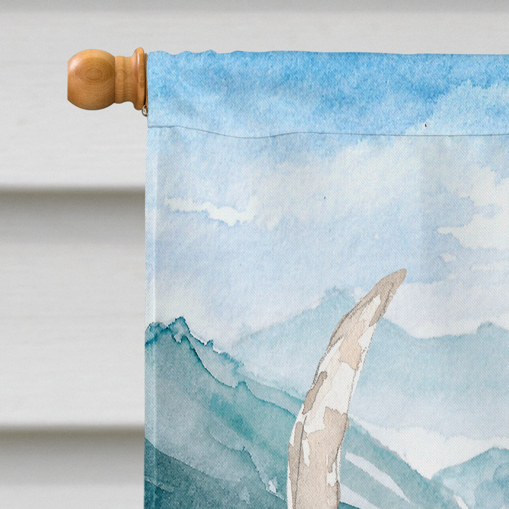 Mountian Flowers Wheaten Terrier House Flag 28x40 Porch Sleeve Pole Decorative Outside Yard Banner Artwork Wall Hanging, Polyester