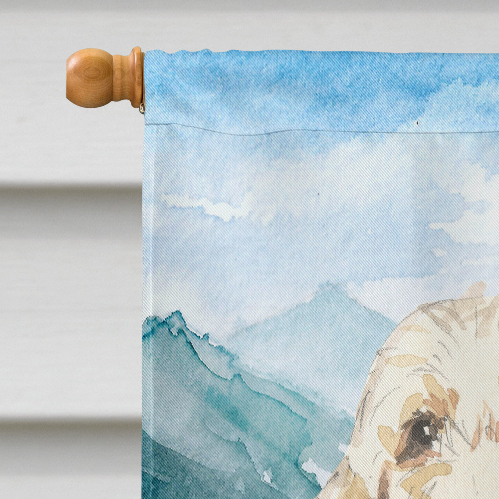 Mountian Flowers Spinone Italiano House Flag 28x40 Porch Sleeve Pole Decorative Outside Yard Banner Artwork Wall Hanging, Polyester