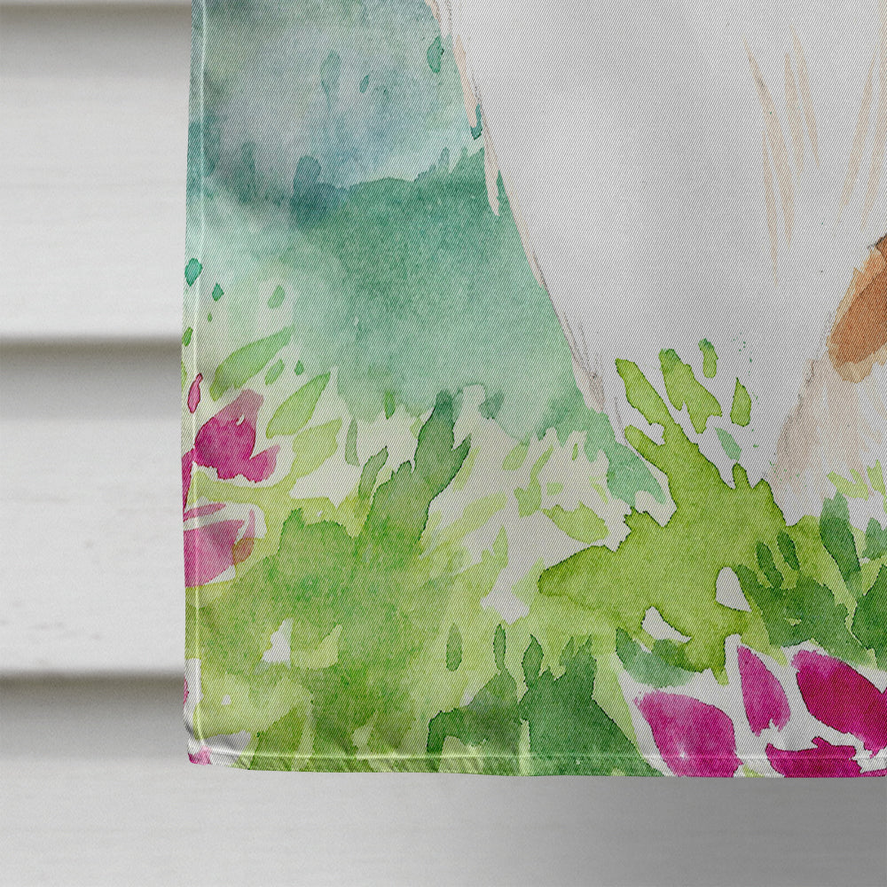 Mountain Flowers Smooth Collie House Flag 28x40 Porch Sleeve Pole Decorative Outside Yard Banner Artwork Wall Hanging, Polyester