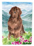 Mountain Flowers Newfoundland House Flag 28x40 Porch Sleeve Pole Decorative Outside Yard Banner Artwork Wall Hanging, Polyester