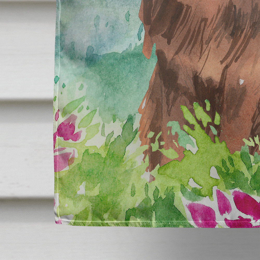 Mountain Flowers Newfoundland House Flag 28x40 Porch Sleeve Pole Decorative Outside Yard Banner Artwork Wall Hanging, Polyester