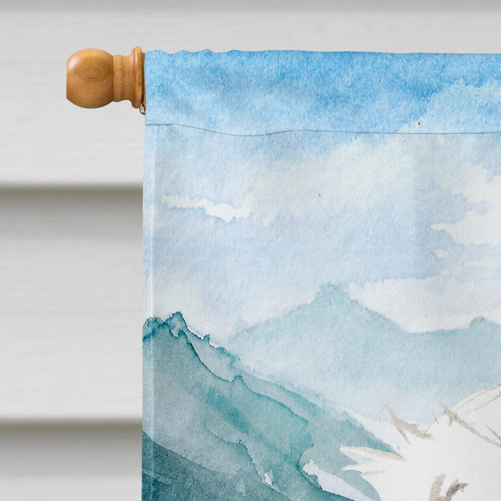 Mountain Flowers Maltese House Flag 28x40 Porch Sleeve Pole Decorative Outside Yard Banner Artwork Wall Hanging, Polyester