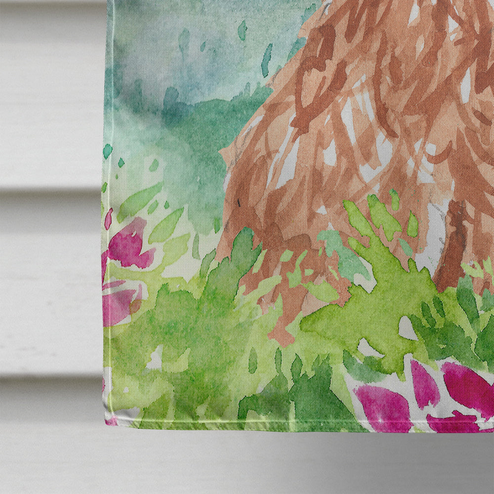 Mountain Flowers Cavapoo House Flag 28x40 Porch Sleeve Pole Decorative Outside Yard Banner Artwork Wall Hanging, Polyester