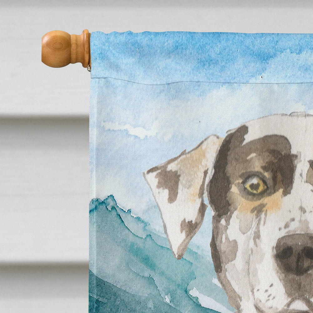 Mountain Flowers Catahoula Leopard Dog House Flag 28x40 Porch Sleeve Pole Decorative Outside Yard Banner Artwork Wall Hanging, Polyester