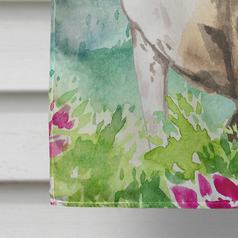 Mountain Flowers Catahoula Leopard Dog House Flag 28x40 Porch Sleeve Pole Decorative Outside Yard Banner Artwork Wall Hanging, Polyester