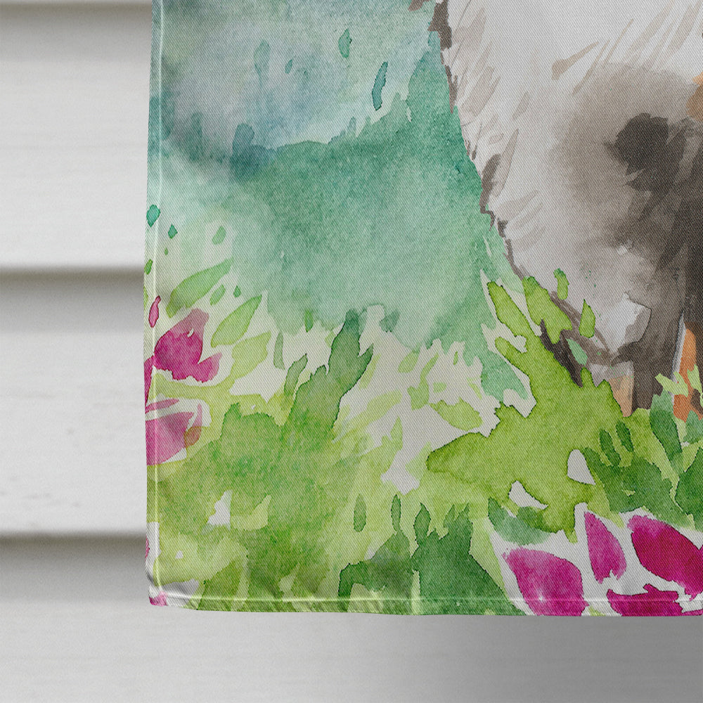 Mountain Flowers Bernese Mountain Dog House Flag 28x40 Porch Sleeve Pole Decorative Outside Yard Banner Artwork Wall Hanging, Polyester