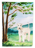 Under the Tree Wheaten Terrier House Flag 28x40 Porch Sleeve Pole Decorative Outside Yard Banner Artwork Wall Hanging, Polyester