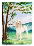 Under the Tree Spinone Italiano House Flag 28x40 Porch Sleeve Pole Decorative Outside Yard Banner Artwork Wall Hanging, Polyester