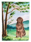 Under the Tree Newfoundland House Flag 28x40 Porch Sleeve Pole Decorative Outside Yard Banner Artwork Wall Hanging, Polyester