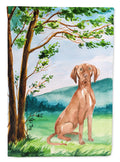 Under the Tree Vizsla House Flag 28x40 Porch Sleeve Pole Decorative Outside Yard Banner Artwork Wall Hanging, Polyester